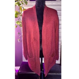 Cardigan - Open-Back/ Corset - Burgundy